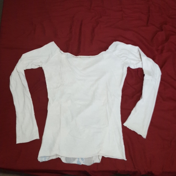 (3 FOR $20) Off the Shoulder white long sleve. - Picture 2 of 3